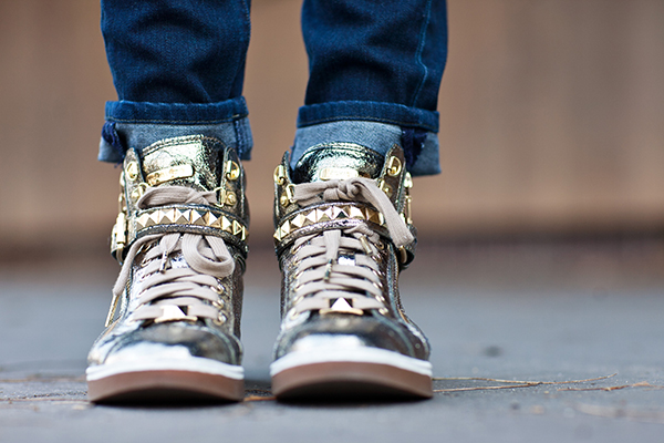 Michael Kors Gold Sneakers via https://withach.com
